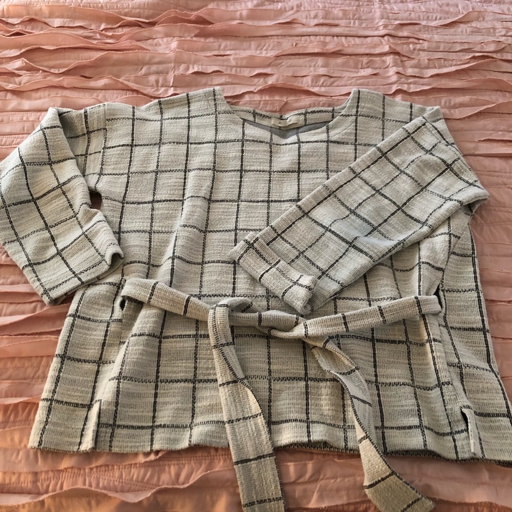 Madewell tie front sweater